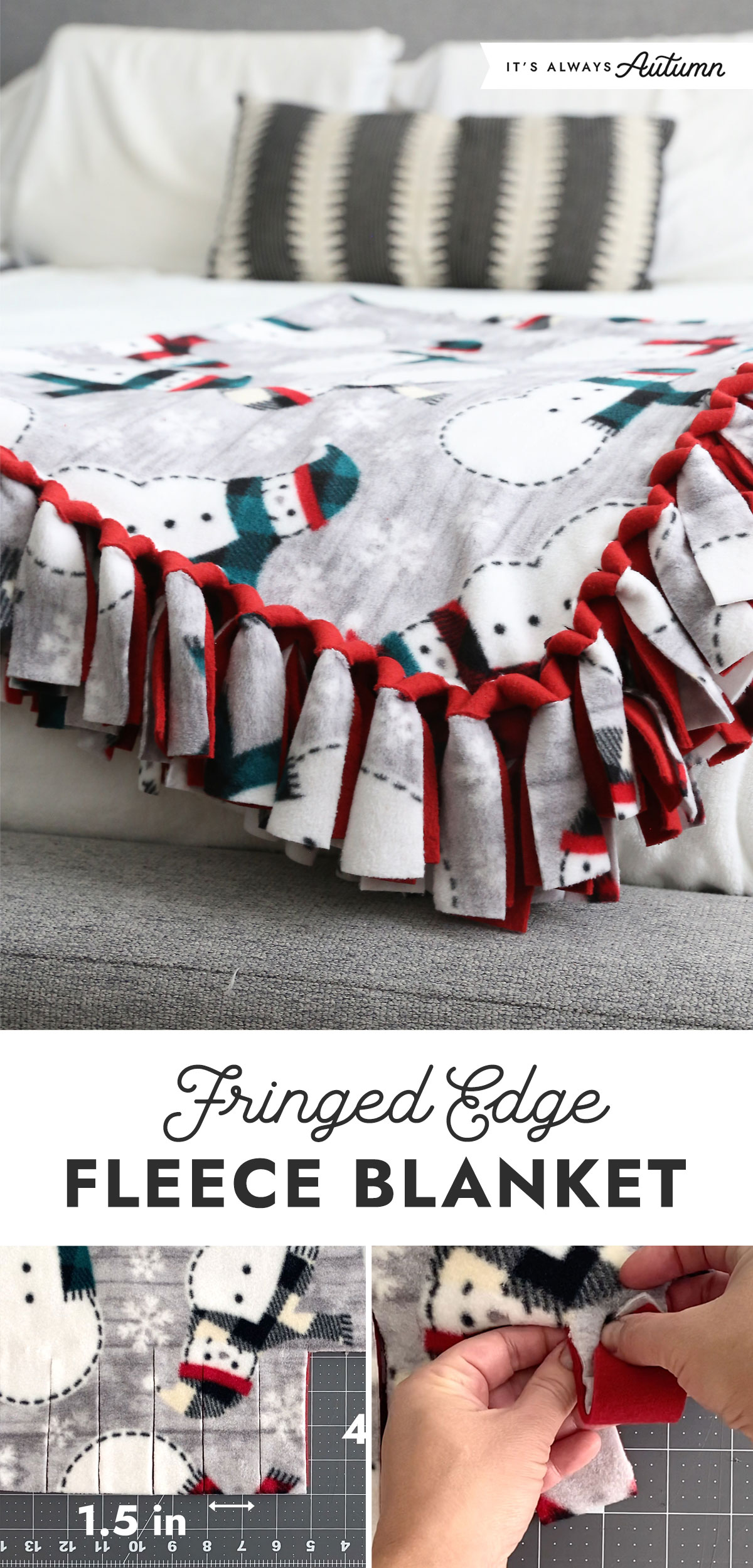 How to Make a Tied Fleece Blanket (No Sewing Required!) - FeltMagnet