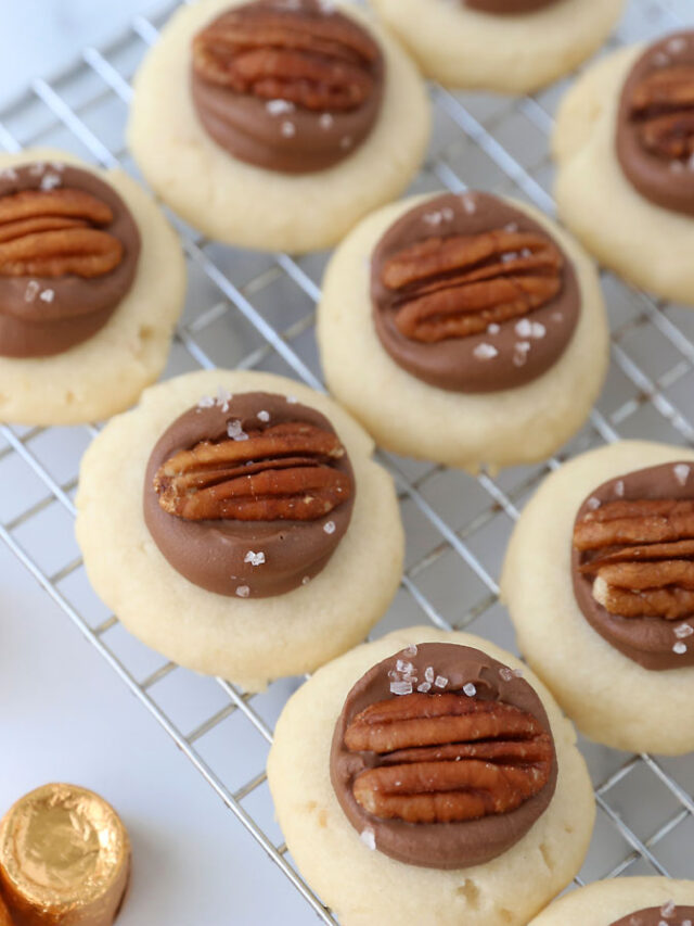 Easy Rolo Turtle Shortbread Cookies Story It's Always Autumn