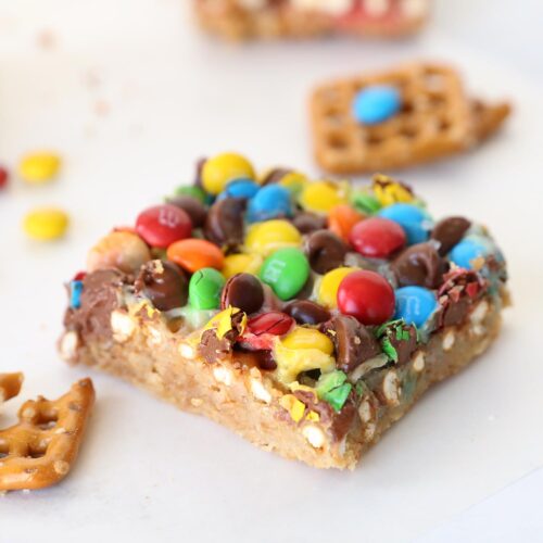 Pretzel M&M Magic Bars - It's Always Autumn