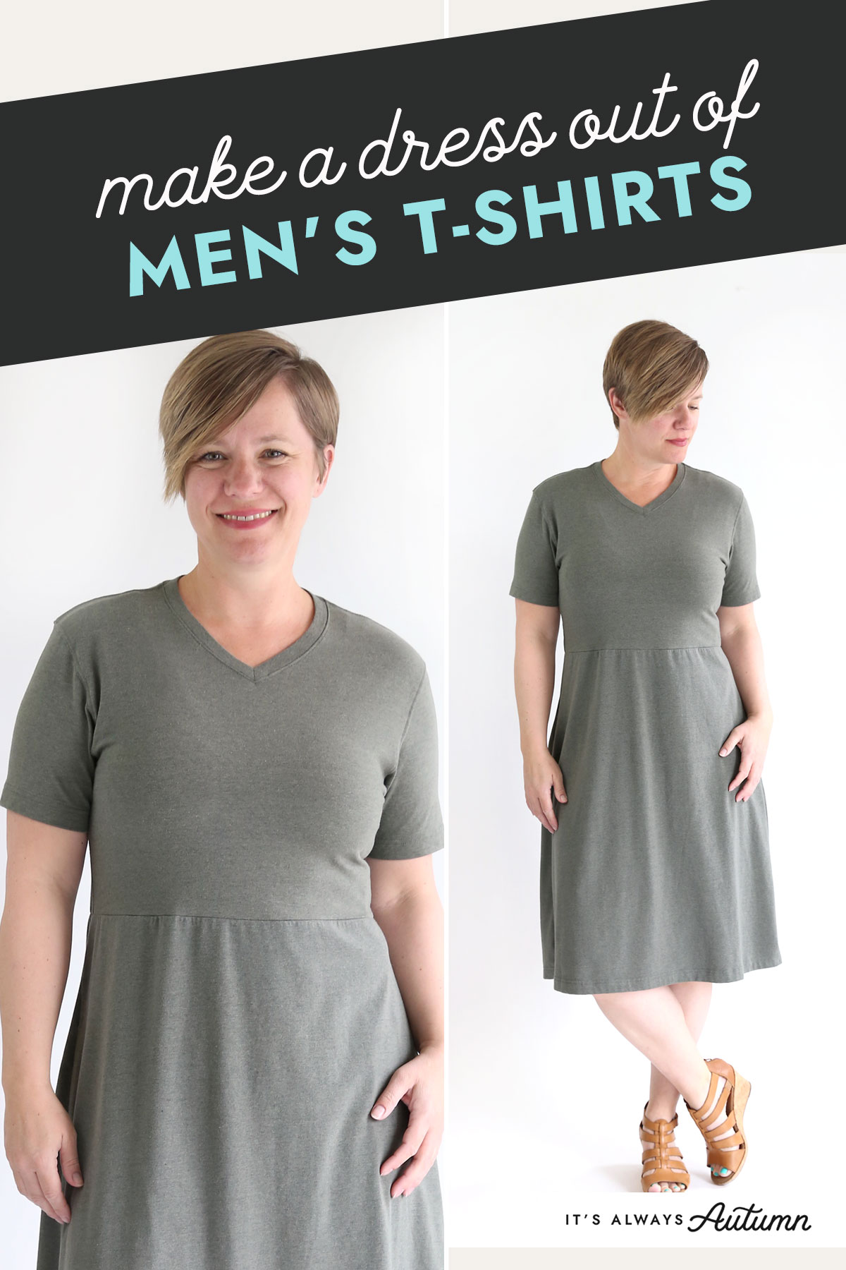 Make A Dress From Any T-Shirt! - A Beautiful Mess