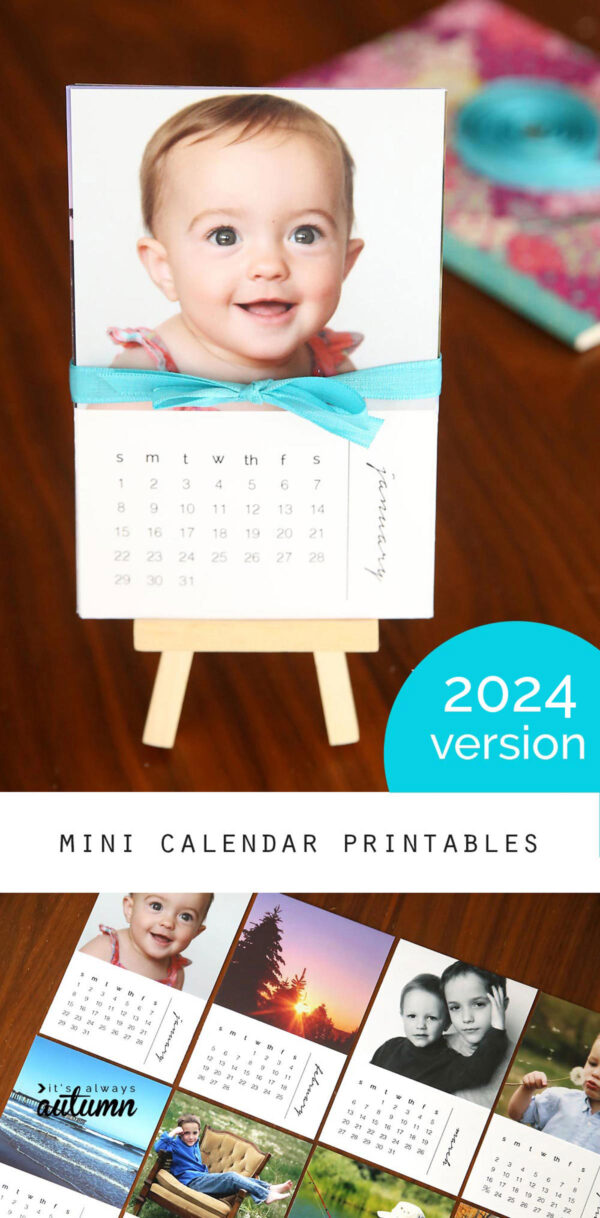 DIY Mini 2024 Photo Calendar It's Always Autumn