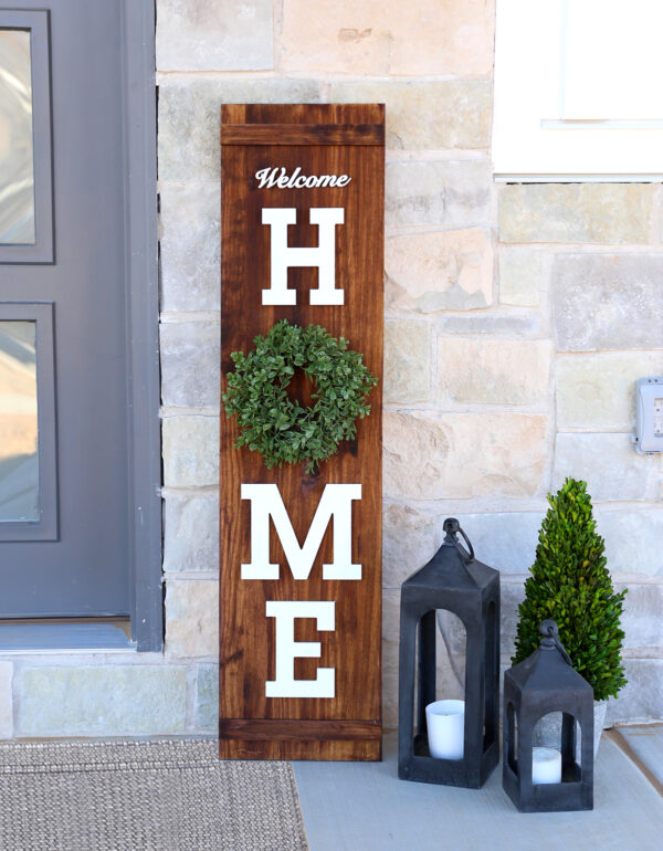 DIY Welcome Home Porch Sign - It's Always Autumn