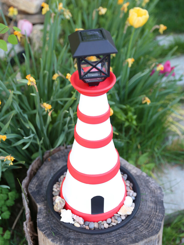 DIY Lighthouse {Using Flower Pots} - It's Always Autumn