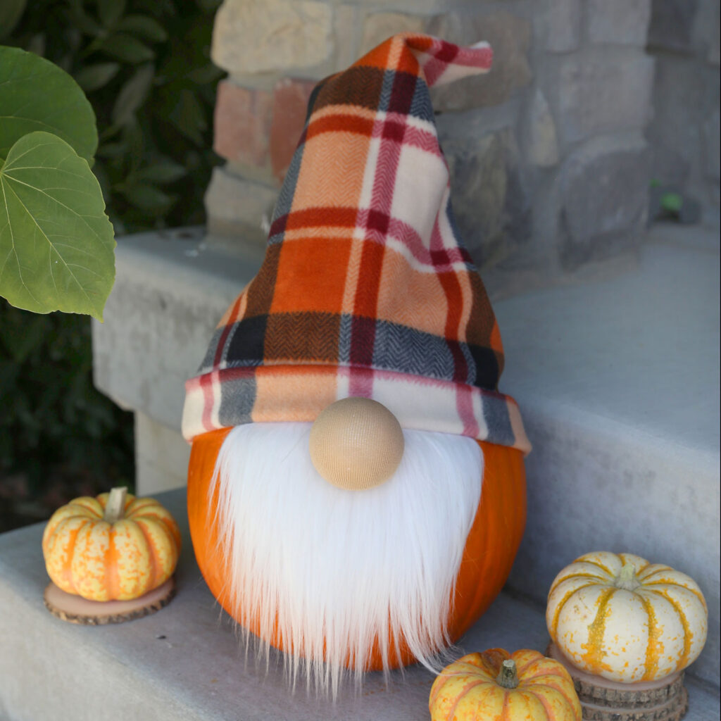 Gnome Pumpkin Decorating Idea - It's Always Autumn