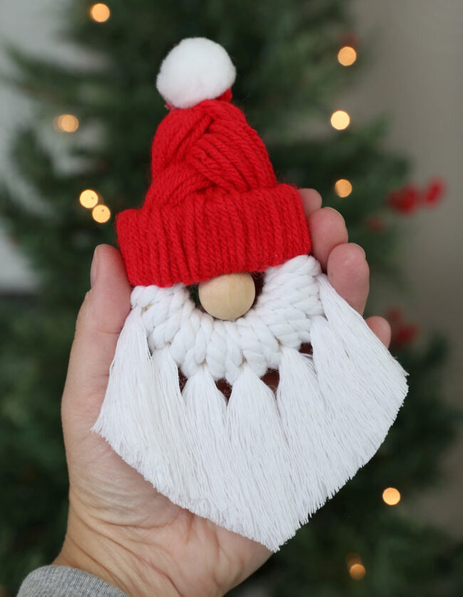 Easy Macrame Santa Ornaments - It's Always Autumn