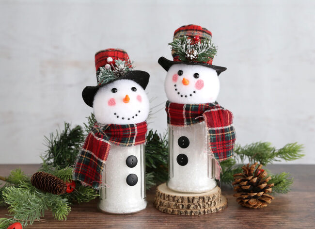 Sugar Jar Snowman Craft - It's Always Autumn