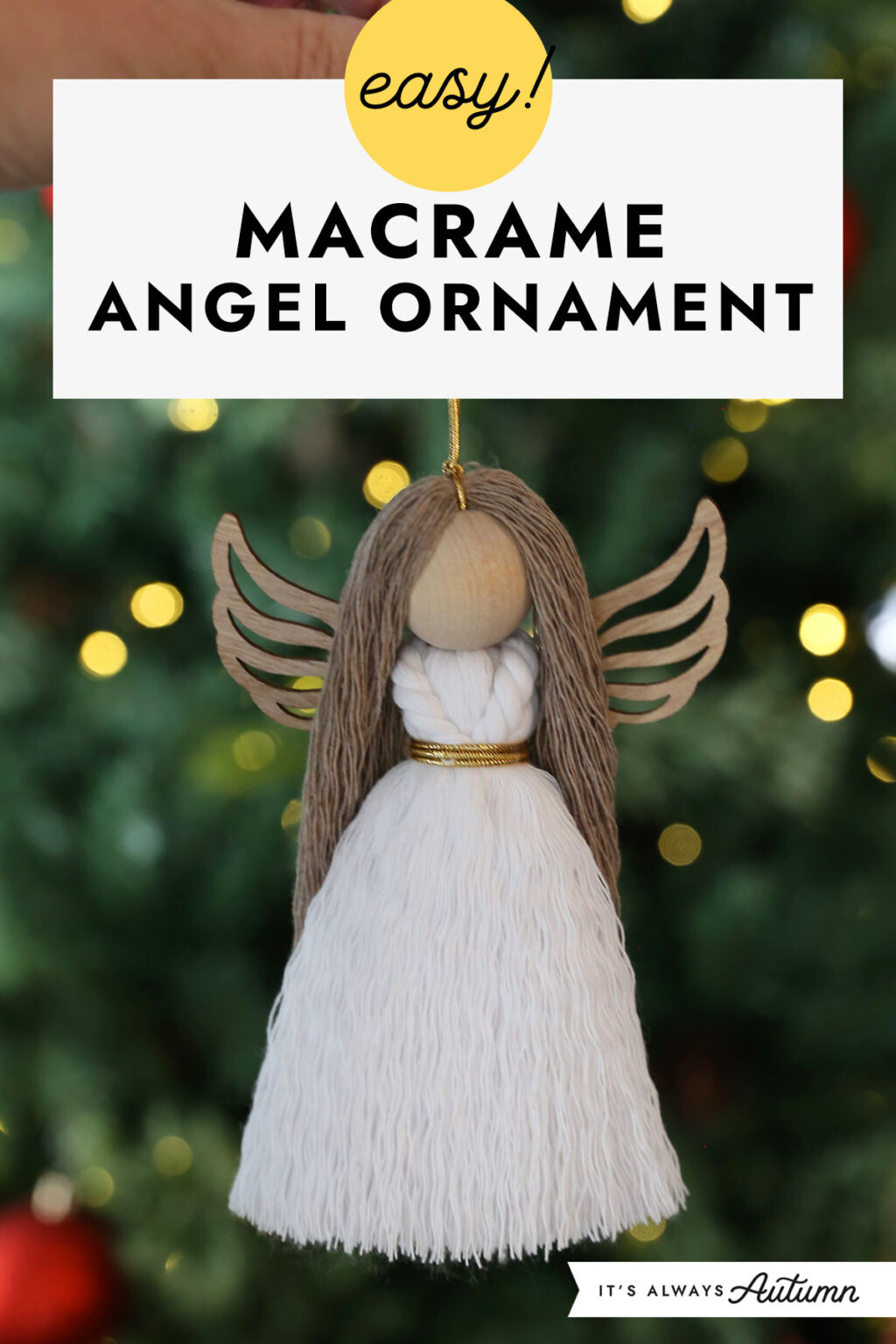 Easy Macrame Angel Ornament - It's Always Autumn