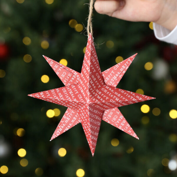 3d paper star Christmas ornament.