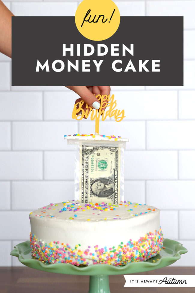 How to Make a Hidden Money Cake - It's Always Autumn