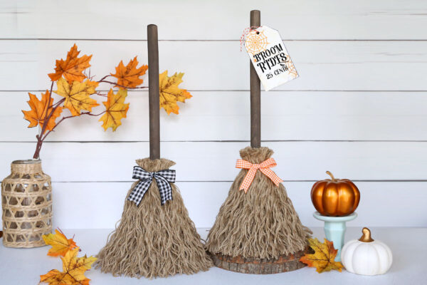 Finished witches' brooms.