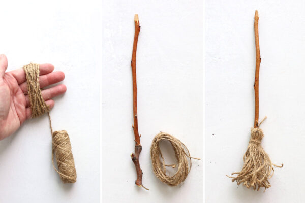 Making witch broom.